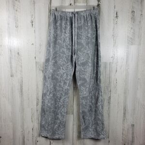 the cozy corner gray flower pajama pants women's size medium 8-10